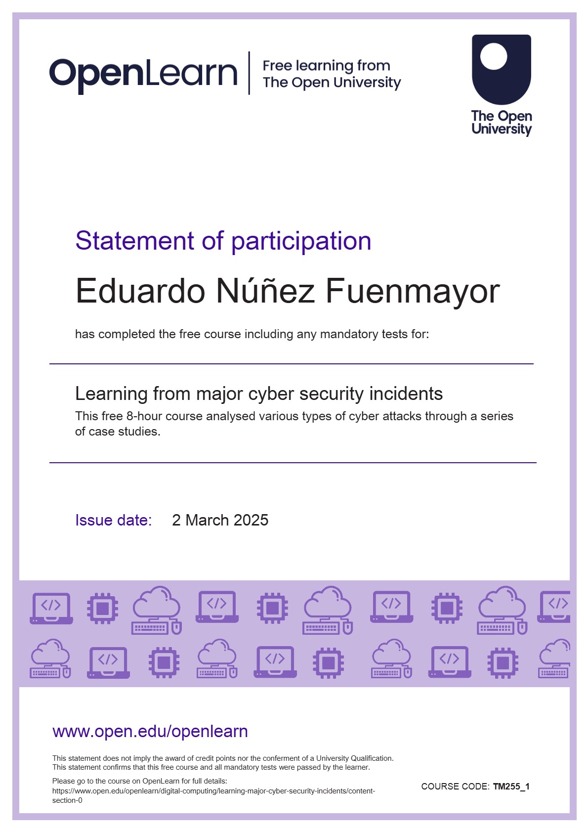 Cyber Security Certificate
